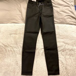 Curvy Faux Leather Jeggings